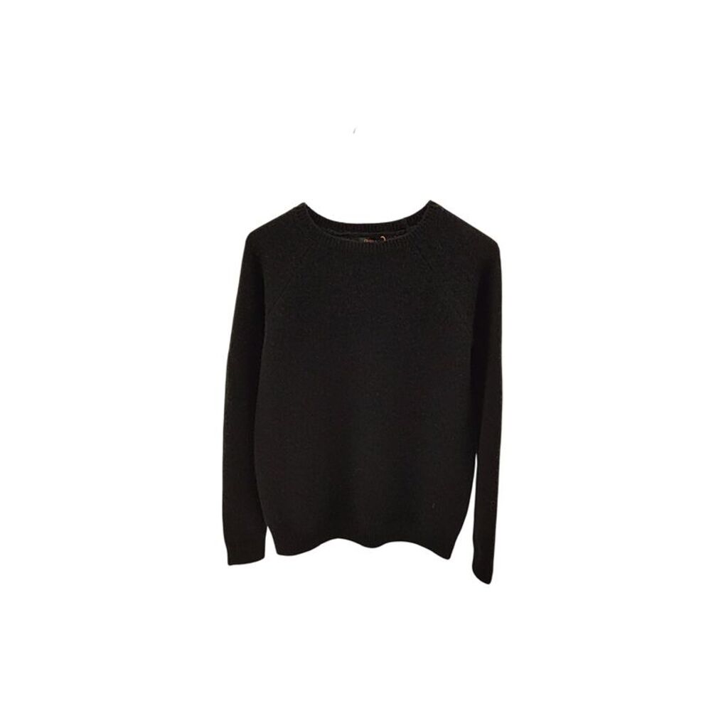 Quince 100% Yak Wool Crewneck Sweater Black Sleeved Top S